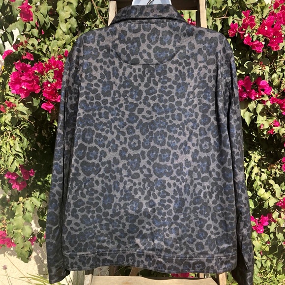 The Tog Shop Petites Blue/Black Leopard Jacket - Picture 5 of 7